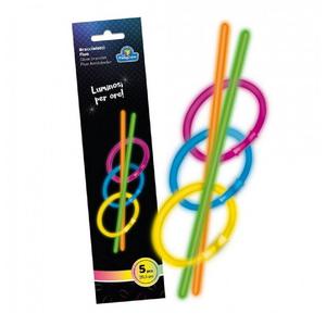 Pack 5 pulseras luminosas (varios colores)