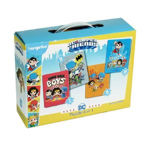 Super Héroes Dc: Puzzles 4 en 1