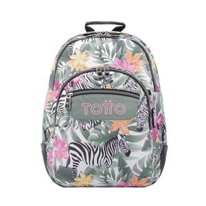 Totto - Mochila escolar tropical cebras Crayoles