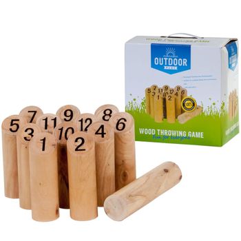 Juego Kubb De Madera Con Números, Marca Outdoor Play