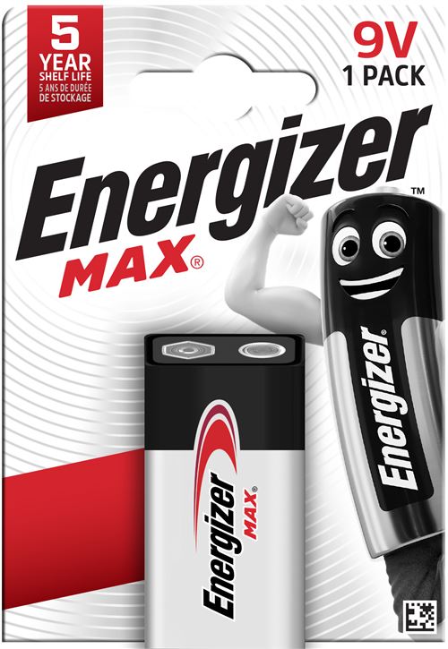 Pila alcalina Energizer Max 9V 6LR61 / 6LF22