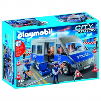 Playmobil - Furgón Policía con Control de Tráfico