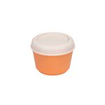 Recipiente hermético redondo Milan para alimentos 250ml serie The Fun naranja y beige