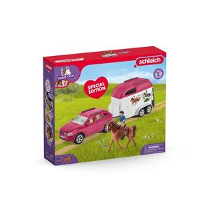 Schleich - Coche de aventura con remolque para club de equitación ㅤ