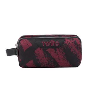 Totto - Estuche escolar tres compartimentos tiza roja Agapec