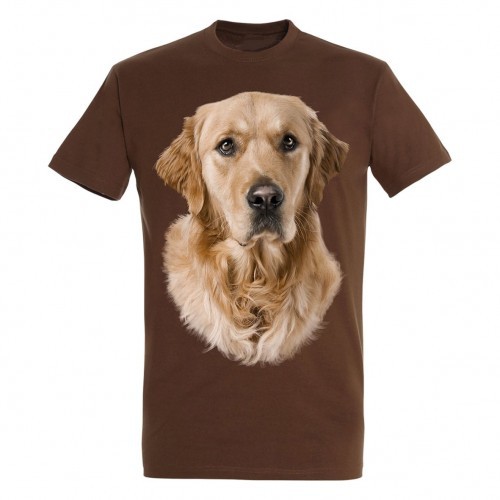 Camiseta Golden Retriever color Marrón