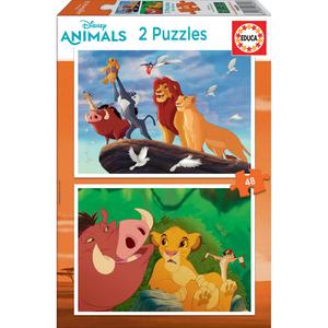 Educa Borrás - El Rey León Pack Puzzles 2x48 Piezas