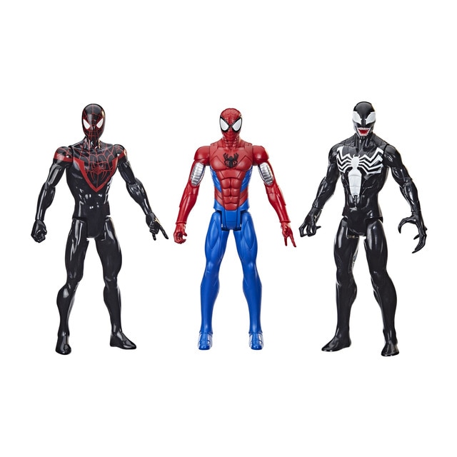 HASBRO FAN - Multipack 3 figuras Collection Titan Spiderman Marvel.