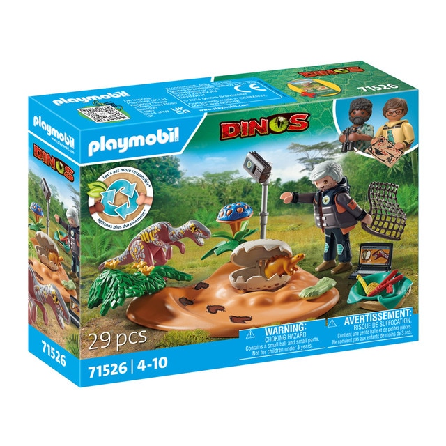 Playmobil - Nido de estegosaurio con ladrón de huevos.