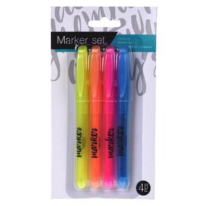 Set 4 boligrafos fluorescentes