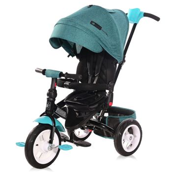 Triciclo Evolutivo Jaguar Con Capota , Asiento Giratorio 360o Y Ruedas Neumáticas Green Luxe