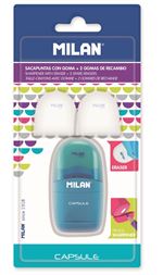 Blíster Milan  afilaborra CAPSULE + 2 gomas de recambio