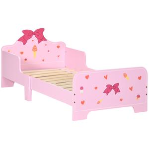 Homcom - Cama infantil corazones Rosa