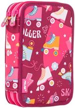 Plumier 2 pisos Roller Rosa