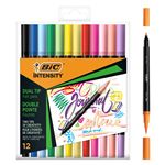 12 rotoludadores BIC Pastel y classic Doble punta fina- pincel