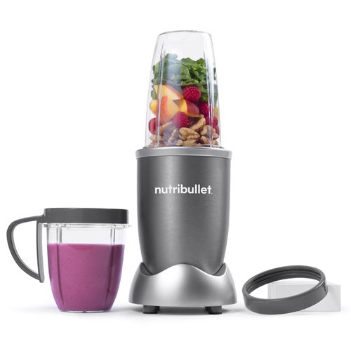 Batidora de vaso Nutribullet Original NB606DG, tritan, sin BPA, 3 complementos, 0.710 l, 600W, Plata