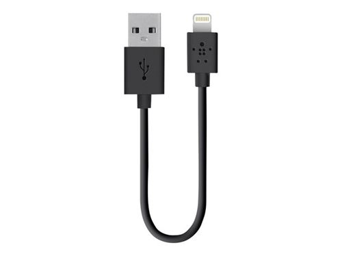 Cable Belkin Lightning a USB 15cm Negro