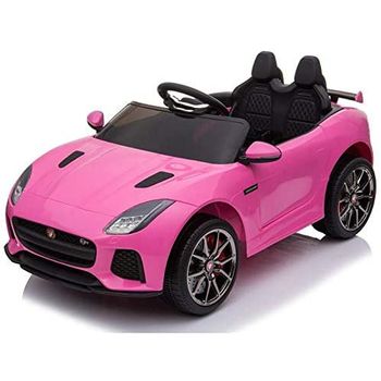 Jaguar F-type Svr Licenciado 12v Rosa - Coche Eléctrico Infantil Para Niños Batería 12v Con Mando Control Remoto Carrito