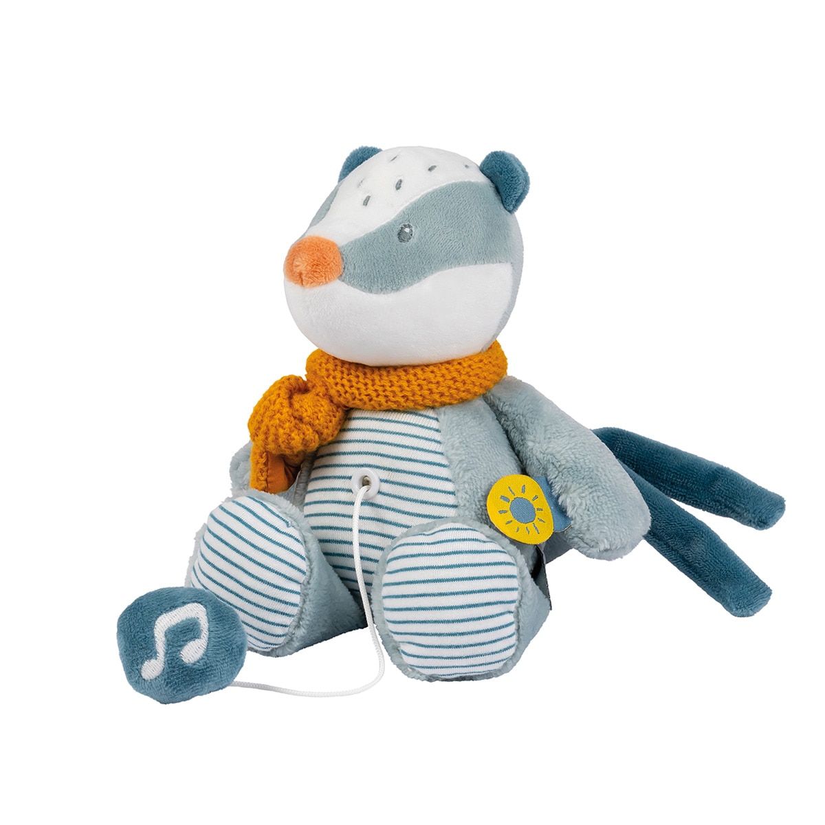 Nattou - Peluche mini musical tejón Nattou colección Felix&Leo.