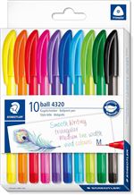 Pack Staedtler de 10 bolígrafos de colores 4320M