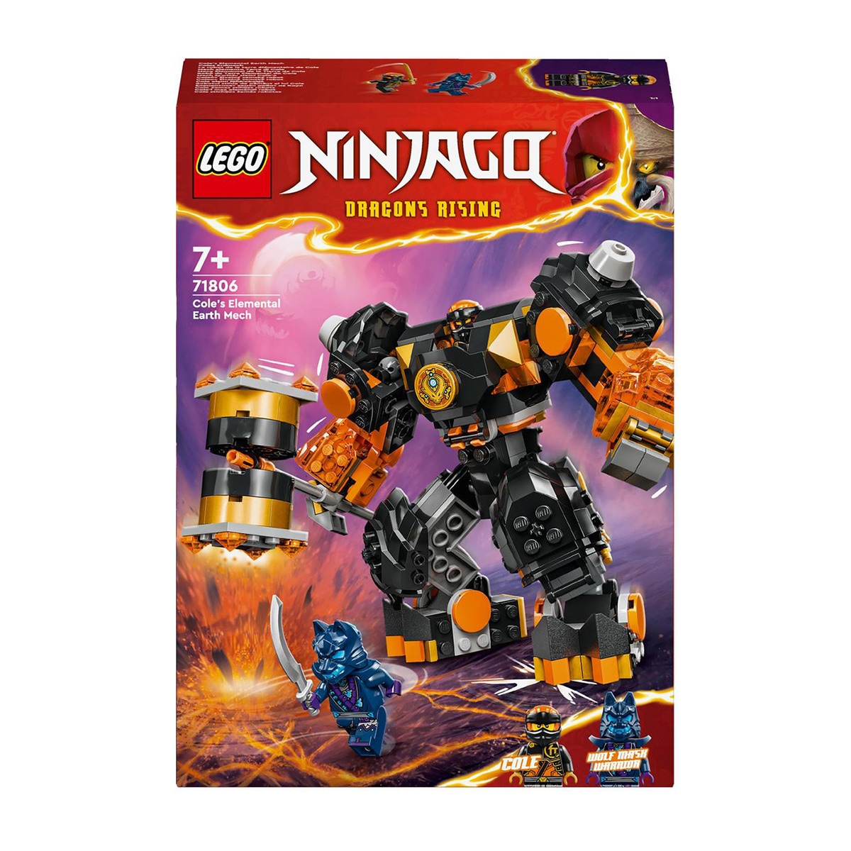 LEGO -  de construcción Meca Elemental de la Tierra de Cole LEGO Ninjago.