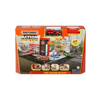 Matchbox Estación De Bomberos Set De Juego Con Sonidos Para Coches De , Modelos Surtidos (mattel Hbd76)