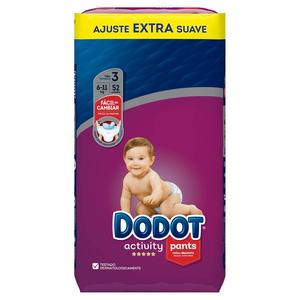 Dodot - Pañales Pants Activity Extra T3 (6-11 kg) 52 unidades