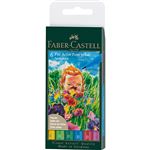 Estuche con 6 rotuladores Faber-Castell Pitt Artist Pens Brush Springtime