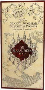 Póster vidrio Harry Potter Mapa del merodeador 30x60cm