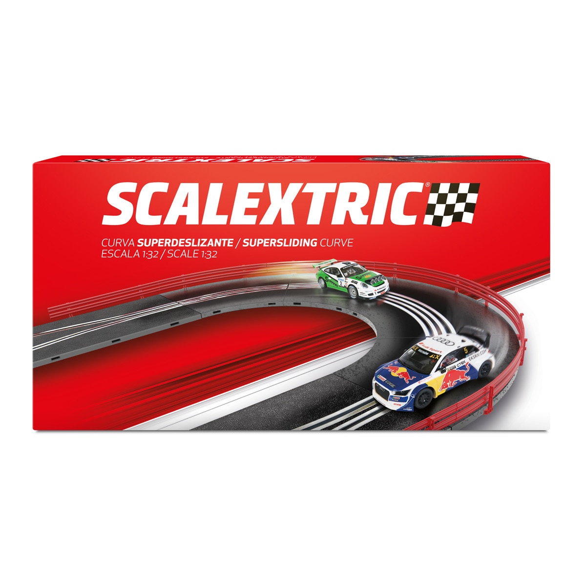 Scalextric - Accesorio Ampliación Conjunto Pista Curva Chicane Línea Original Escala 1:32 Para Pistas Y Circuitos