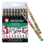 Set de 9 rotuladores Talens para lettering y caligrafía Sakura Pigma brush punta pincel