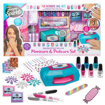 Shimmer N Sparkle - Set De Manicura Y Pedicura Deluxe Con Purpurina Y Lentejuelas