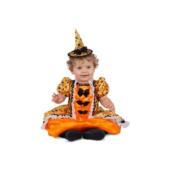 Disfraz Bruja De Versalles Naranja 7-12 M (vestido Con Enaguas Y Diadema Con Sombrero) (viving Costumes - 209619)