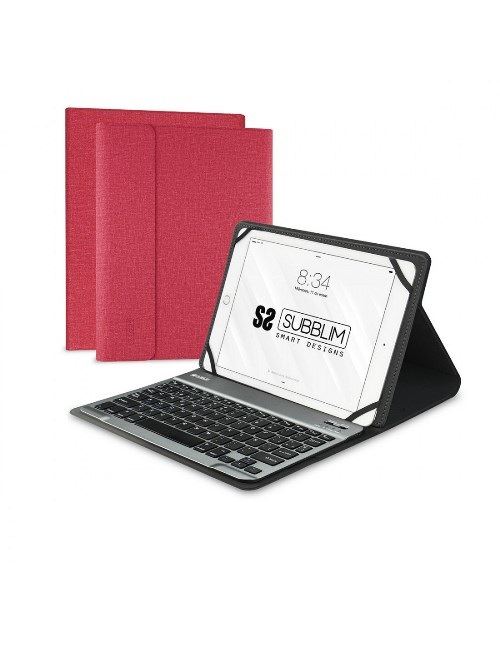 Funda con teclado Subblim Keytab Pro Rojo para tablet 10,1''