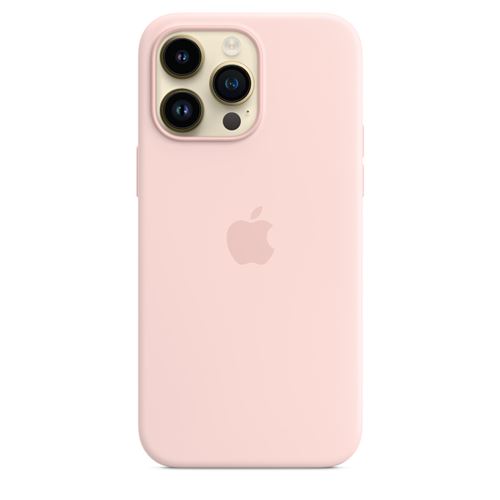 Funda de silicona Apple con MagSafe Rosa tiza para iPhone 14 Pro Max