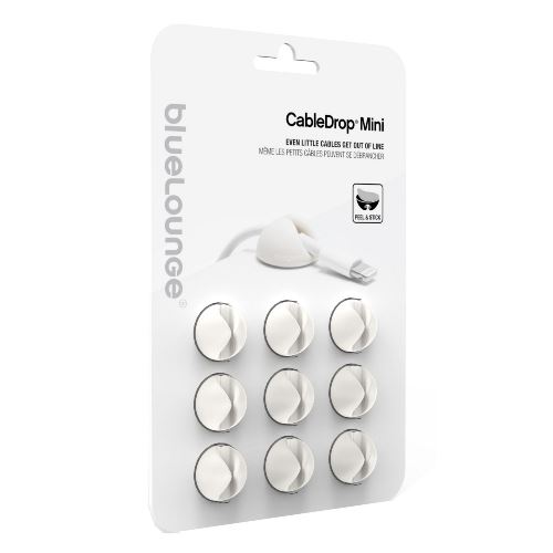 Organizador de cables Bluelounge Cabledrop Blanco 9 unidades