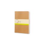 Set 3 libretas Moleskine XL Cahiers lisas Kraft