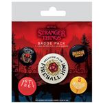 Set de 5 chapas Stranger Things Hellfire Cllub