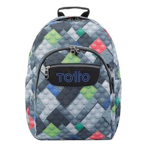 Totto - Mochila escolar bloques Acuarela