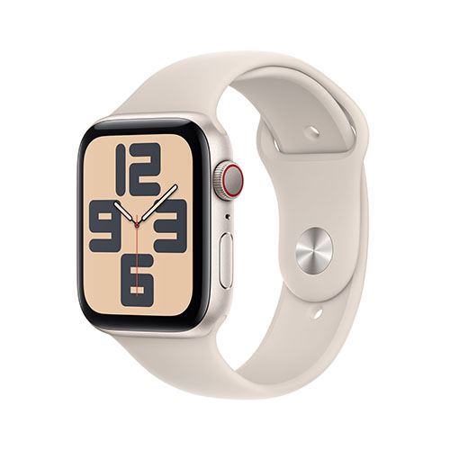 Apple Watch SE 44mm LTE Caja de aluminio Blanco estrella y correa deportiva Blanco estrella - Talla M/L