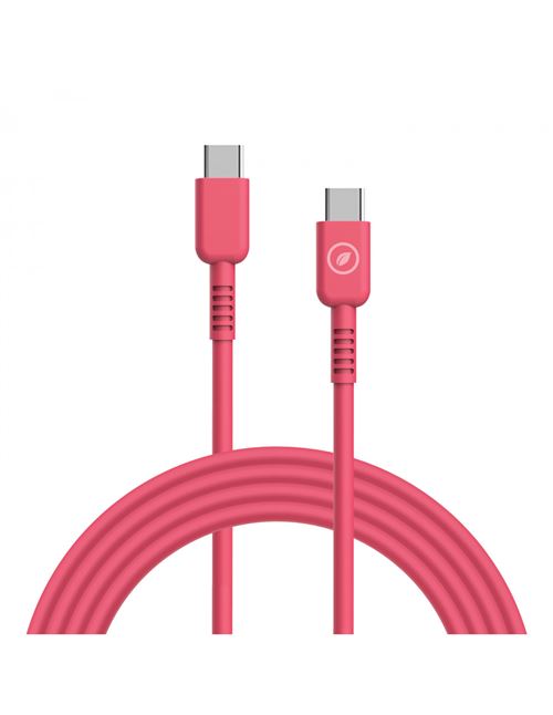 Cable Muvit for change USB-C/USB-C 1,2m Magenta