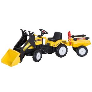 Homcom - Tractor Excavadora Infantil con Cargador