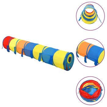 Túnel De Juego Para Niños Poliéster Multicolor 245 Cm Vidaxl