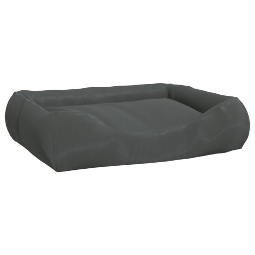 Vidaxl cama rectangular acolchada gris para mascotas