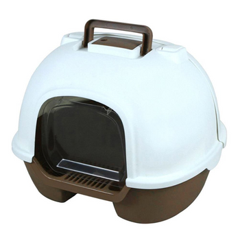 Caja De Arena Para Gatos Arenero Resistente Inodoro Para Gatitos Con Tapa 50x41x39cm Café