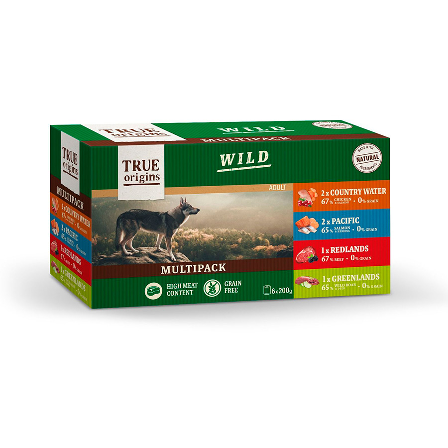 True Origins Wild lata para perros - Multipack