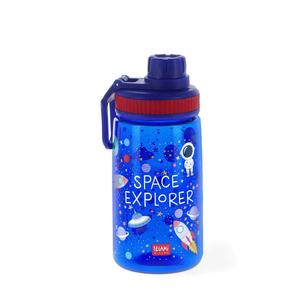 Legami - Botella infantil espacial ligera, cierre hermético y sin BPA, 400 ml.