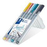 Estuche 6 rotuladores STAEDTLER 334SB6C12 Triplus fineliner colores hygge