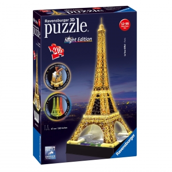 Ravensburger - Puzzle 3D Torre Eiffel Night 44 cm