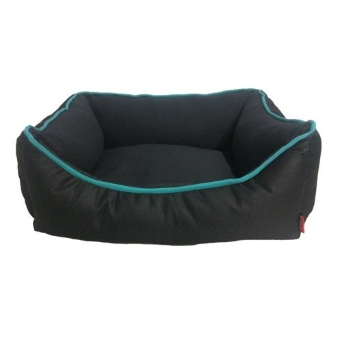 TopZoo Cosy Deco Negro-Verde XS40 Cama para perros